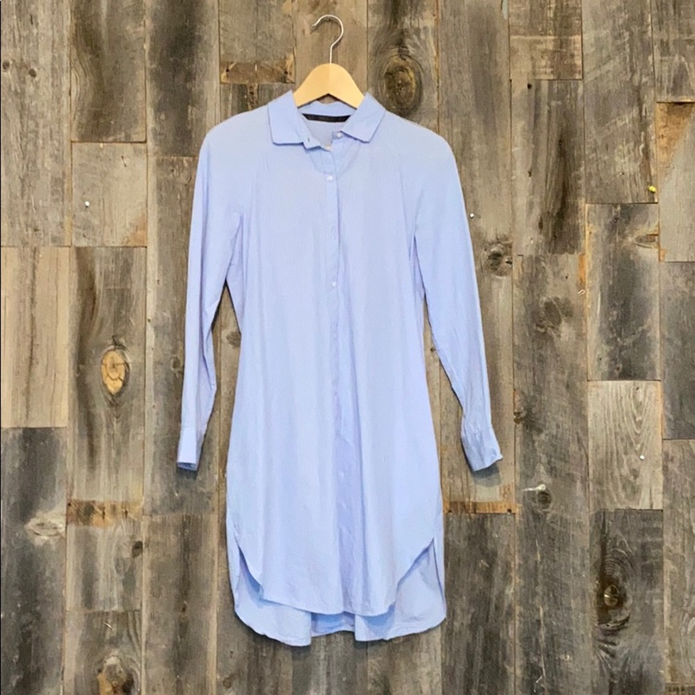 Zara Pinstripe Shirt Dress
